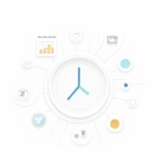 Illustration showing clock and calendar icons representing event schedule planning